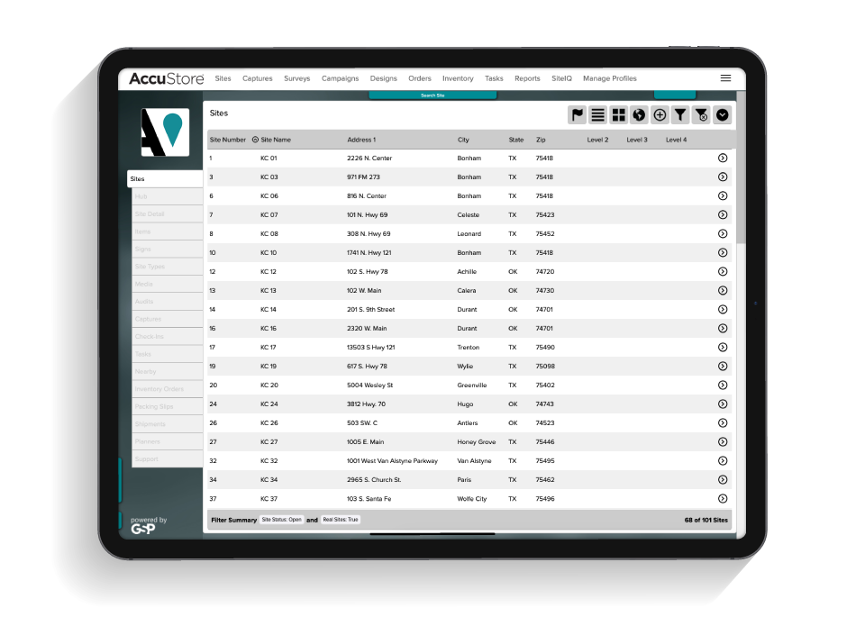 AccuStore Profile Tablet